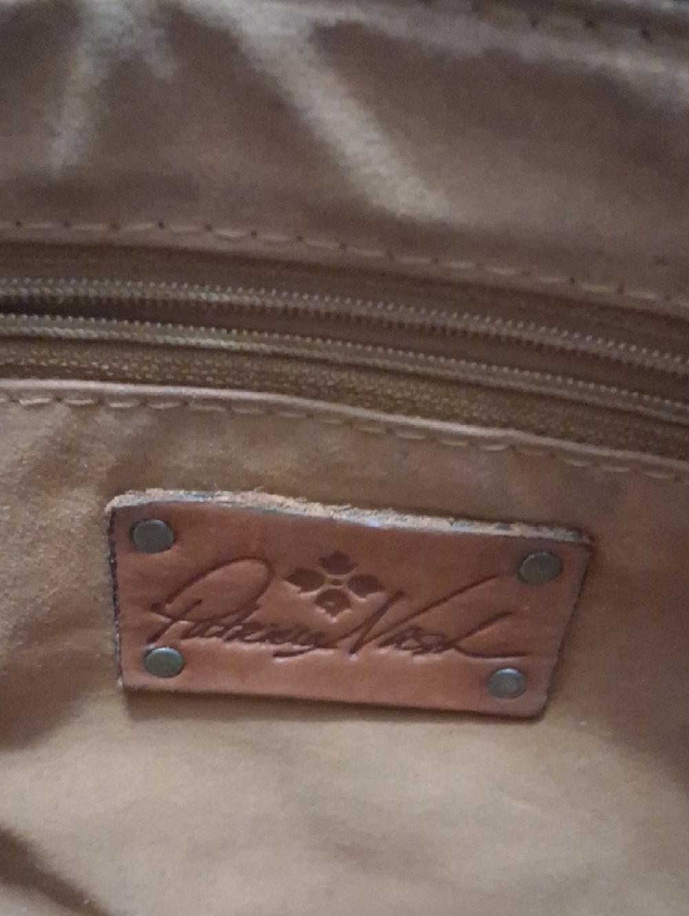 Patricia Nash Beige Brown Floral Embossed Mini Wristlet - Picture 2 of 6